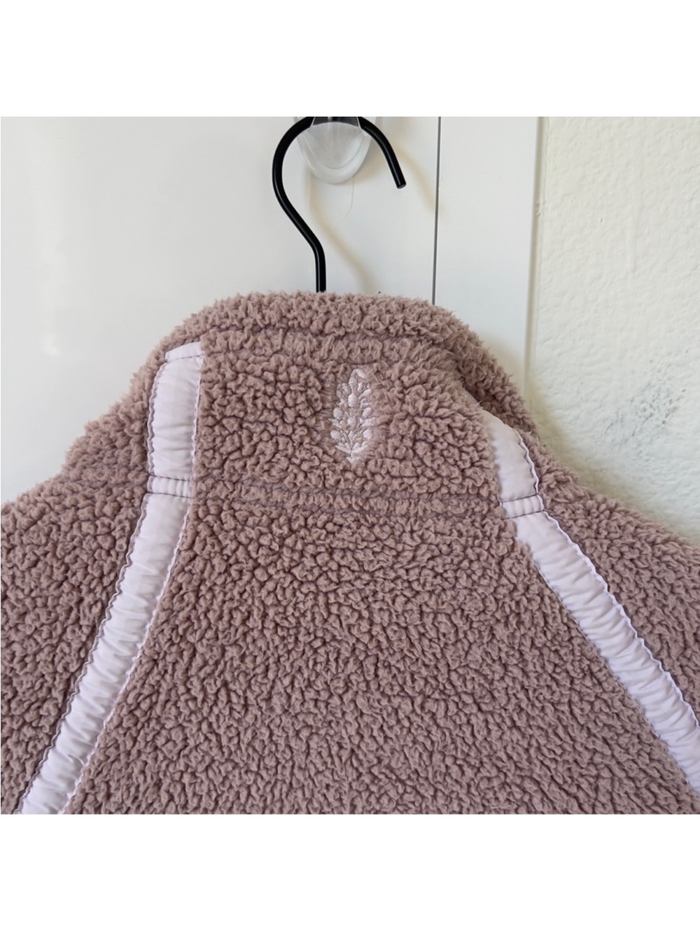 Free People Mountain High 1/2 Zip Fleece Pullover in Neutral Mauve - Picture 8 of 9